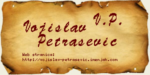 Vojislav Petrašević vizit kartica